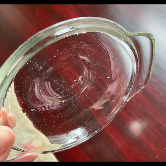 JAJ Crown Pyrex Small Clear Glass Set Of Two Lids 1040-C - Picture 6 of 8